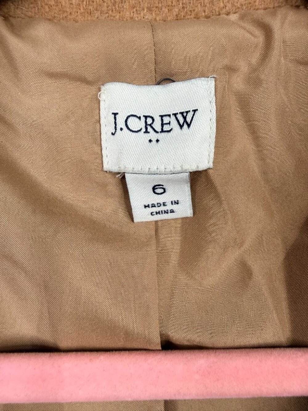 J. Crew City Coat for Women Heathered Acorn 6 Wool Blend Nude Camel Tan #A3781 - Picture 7 of 10